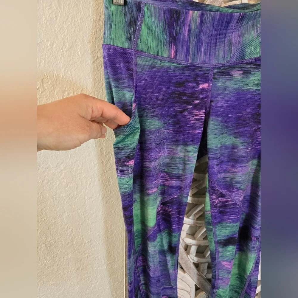 lululemon athletica Purple and Green Leggings - Picture 2 of 6